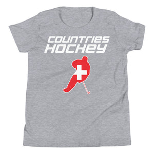 Kid's Soft Jersey Cotton Hockey T-shirt  | by Countries Hockey | Switzerland Hockey