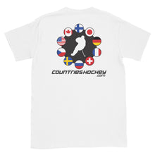 USA Skater + CountriesHockey Logo Two Sided Print Short-Sleeve Unisex T-Shirt