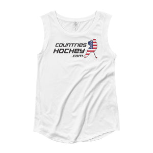 Ladies’ Cap Sleeve USA T-Shirt