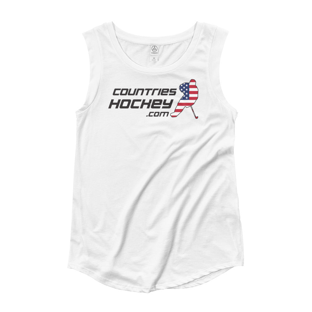 Ladies’ Cap Sleeve USA T-Shirt
