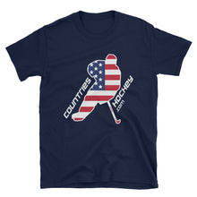 USA Skater + CountriesHockey Logo Two Sided Print Short-Sleeve Unisex T-Shirt