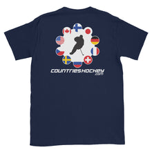 Russia Skater + CountriesHockey Logo Two Sided Print Short-Sleeve Unisex T-Shirt