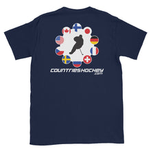 USA Skater + CountriesHockey Logo Two Sided Print Short-Sleeve Unisex T-Shirt