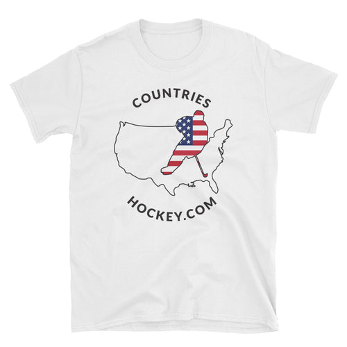 USA Short-Sleeve Unisex T-Shirt + USA Rear Label Logo