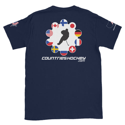 CountriesHockey + USA All-over Short-Sleeve Unisex T-Shirt